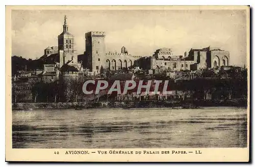 Cartes postales Avignon Vue generale du Palais des Papes