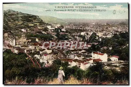 Cartes postales L'Auvergne pittoresque Panorama de Royat et Clermont ferrand