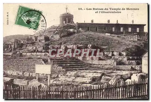 Cartes postales Les Ruines du Temple de Mercure et l'Observatoire