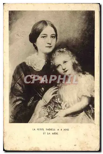 Cartes postales La petite therese a 4 ans et sa mere