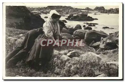 CARTE PHOTO Folklore Bretagne Femme