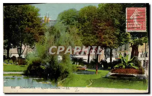 Cartes postales Bordeaux Square Gambetta