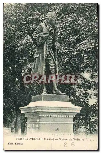 Cartes postales Ferney Voltaire Ain Statue de Voltaire
