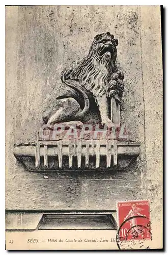 Cartes postales Sees Hotel du Comte de Curial Lion