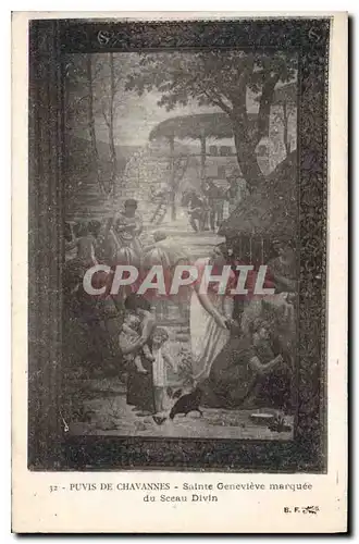 Ansichtskarte AK Puvis de Chavannes Sainte Genevieve marquee du Sceau Divin