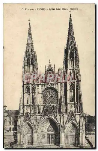 Cartes postales Rouen Eglise Saint Ouen Facade