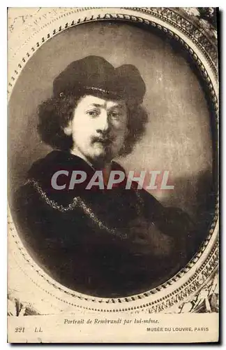 Cartes postales Portrait de Rembrandt par lui meme musee du Louvre Paris