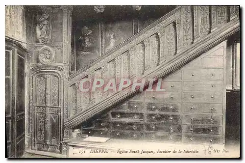 Ansichtskarte AK Dieppe Eglise Saint Jacques Escalier de la Sacristie