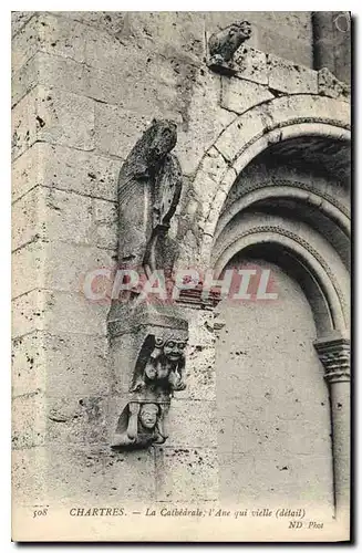 Ansichtskarte AK Chartres La Cathedrale L'ane qui vielle