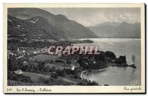 Cartes postales Lac d'Annecy Talloires vue generale