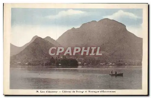 Ansichtskarte AK Lac d'Annecy chateau de Duingt et Montagne d'Entrevernes