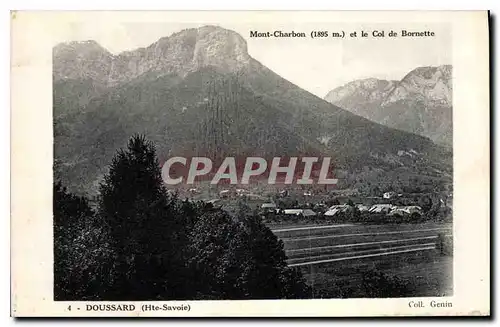 Cartes postales Doussard Hte Savoie Mont Charbon et le col de Bornette