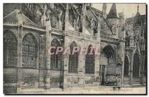 Cartes postales Cathedrale de Nevers Cote Nord