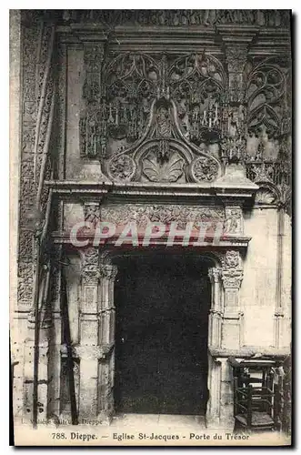 Ansichtskarte AK Dieppe Eglise St Jacques porte du Tresor