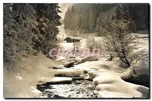 Cartes postales Verschneiter Bergbach le petit ruisseau enneige