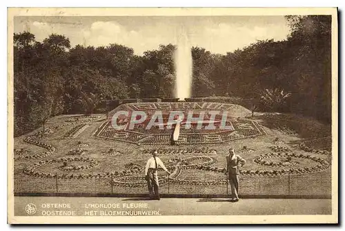 Cartes postales Ostende l'horloge Fleurie