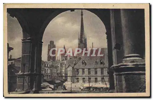 Cartes postales Rouen la cathedrale vue de la haute vieille tour l'Abside de l'Eglise Saint Vincent et tours Sai