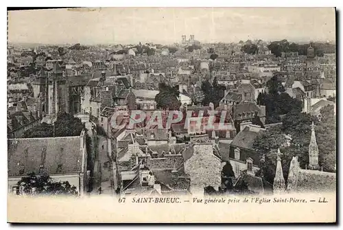 Cartes postales Saint Brieuc Vue generale prise de l'Eglise Saint Pierre