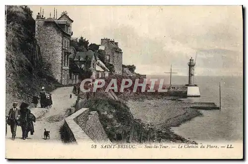 Ansichtskarte AK Saint Brieuc Saous la Tour Le Chemin du Phare