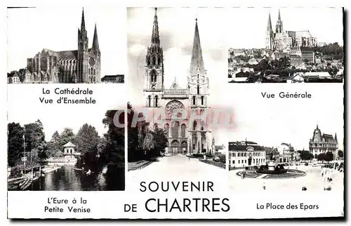 Cartes postales La Cathedrale Vue d'Ensemble Chartres