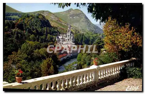 Moderne Karte Lourdes La Basilique et le Gave