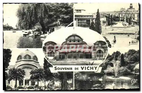 Cartes postales Souvenir de Vichy Hotel de Ville Casino Bassin des Cygnes