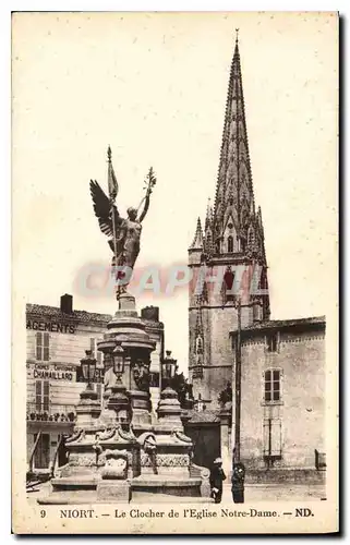 Cartes postales Niort Le Clocher de l'Eglise Notre Dame