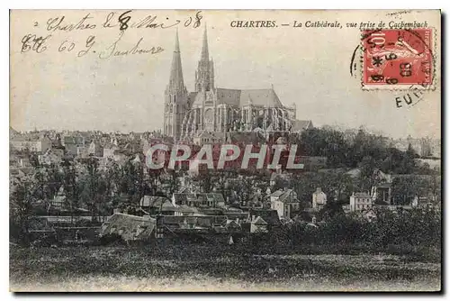 Cartes postales Chartres La Cathedrale vue prise de Cachemback