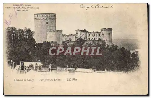 Cartes postales Chateau de Coucy Vue prise au Levant