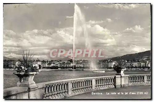 Cartes postales Geneve La rade et le jet d'eau