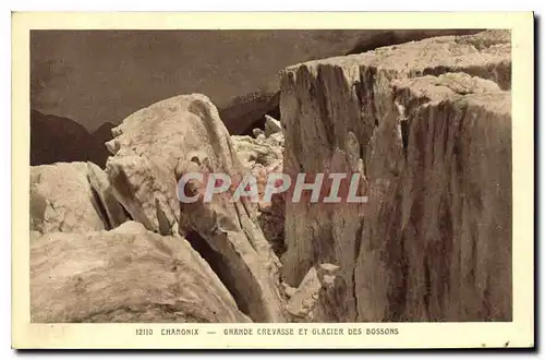 Ansichtskarte AK Chamonix Grande Crevasse et glacier des Bossons