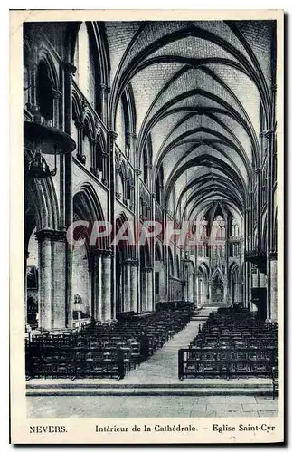 Cartes postales Nevers Interieur de la cathedrale Eglise Saint Cyr