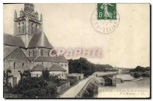 Cartes postales Laval L'Eglise d'Asvnieres et la moyenne