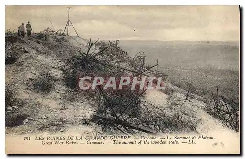 Ansichtskarte AK Militaria Les Ruines de la grande guerre Craonne le sommet du Plateau