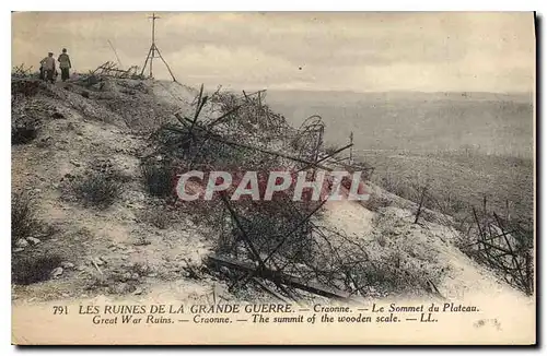 Cartes postales Militaria Les Ruines de la grande guerre Craonne le sommet du Plateau