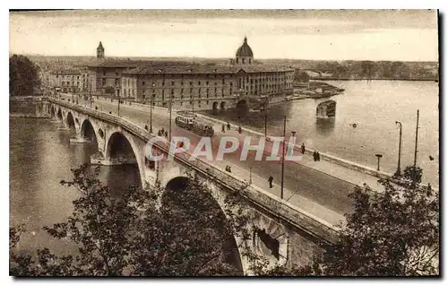 Ansichtskarte AK Toulouse vue plongeante sur le pont Neuf et l'hotel Dieu