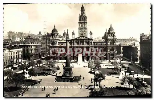 Cartes postales George Square cenotaph and Municipal buildings Glasgow