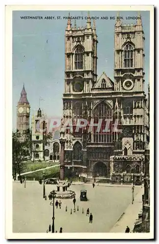 Cartes postales Westminster Abbey St Margarets church and big ben London