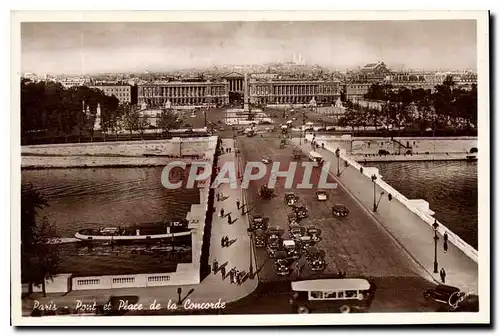 Cartes postales Paris Pont et Place de la Concorde