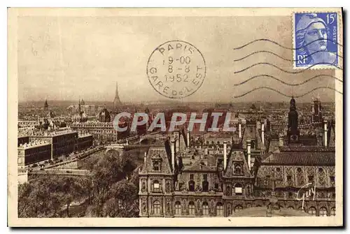 Ansichtskarte AK L'Hotel de Ville La Sainte Chapelle La Tour Eiffel La Conciergerie Le Dome des Invalides