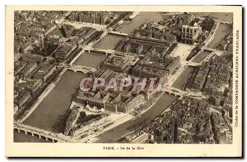 Cartes postales Paris ile de la Cite Cliche de la Compagne aerienne francaise