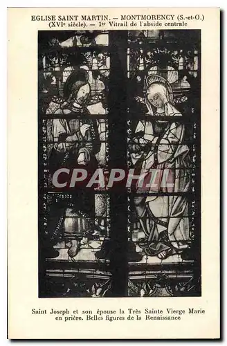 Ansichtskarte AK Eglise Saint Martin Montmorency XVI siecle I vitrail de l'abside centrale