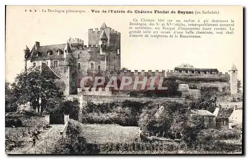 Ansichtskarte AK La Dordogne Pittoresque Vue de l'Entree du Chateau Feodal de Beynac en Sarladais