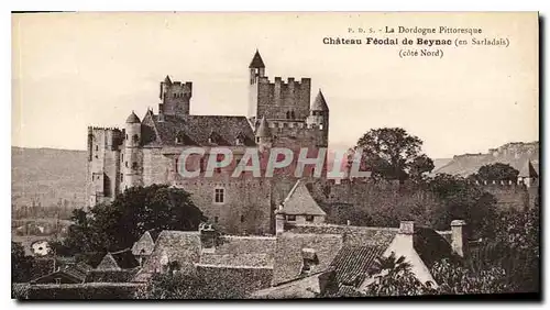 Cartes postales La Dordogne Pittoresque Chateau Feodal de Beynac en Sarladais cote Nord