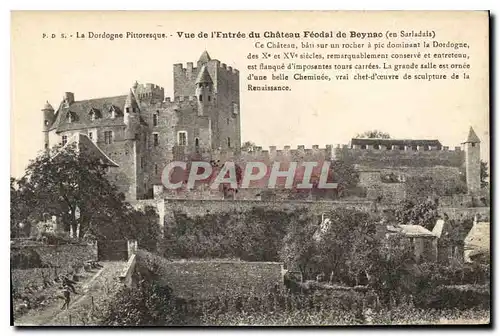 Ansichtskarte AK La Dordogne Pittoresque Vue de l'Entree du Chateau Feodal de Beynac en Sarladais