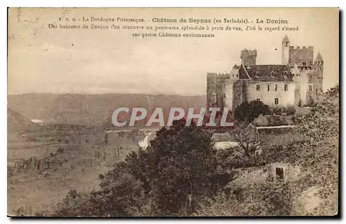 Ansichtskarte AK La Dordogne Pittoresque Chateau de Beynac en Sarladais Le Donjon