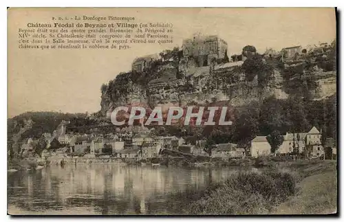 Ansichtskarte AK La Dordogne Pittoresque Chateau Feodal de Beynac et Village en Sarladais