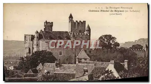 Ansichtskarte AK La Dordogne Pittoresque Chateau Feodal de Beynac en Sarladais cote Nord