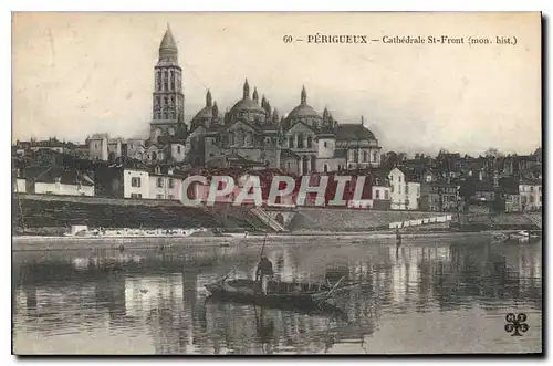 Cartes postales Perigueux Cathedrale St Front Bateau Barque