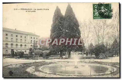 Ansichtskarte AK Perigueux Le Jardin Public et le Lycee